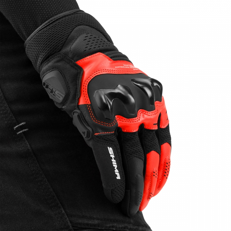 Gants de moto Shima Spark 3.0 rouge fluo