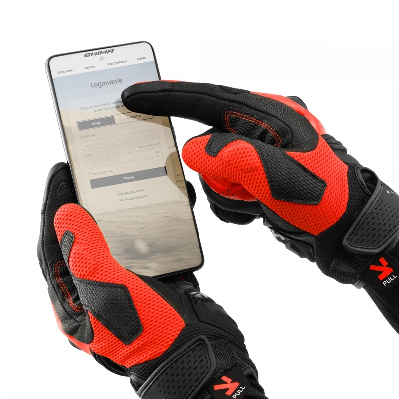 Gants de moto Shima Spark 3.0 rouge fluo