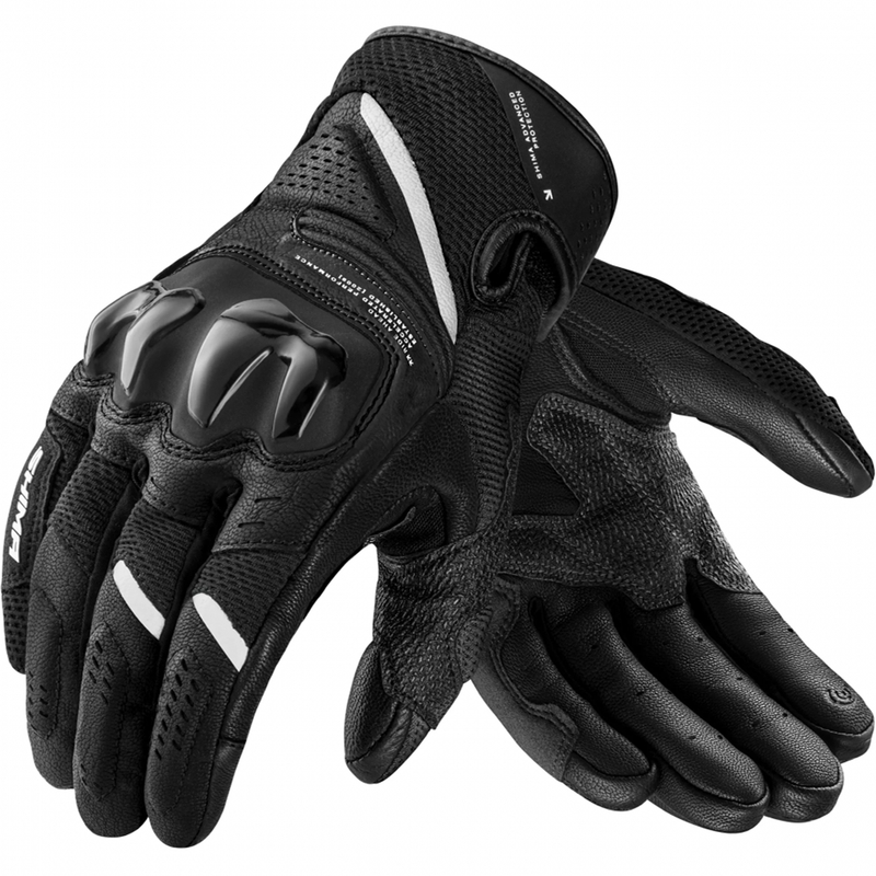 Gants de moto pour femmes Shima Spark 3.0 noir et blanc