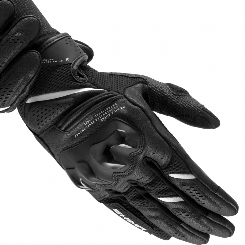 Gants de moto pour femmes Shima Spark 3.0 noir et blanc