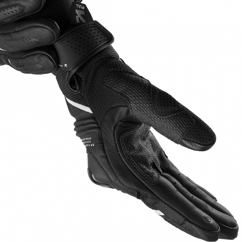 Gants de moto pour femmes Shima Spark 3.0 noir et blanc