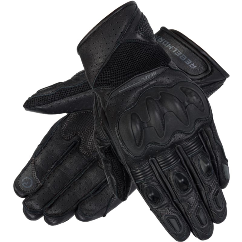 Gants de moto Rebelhorn Flux II pour femme Noir