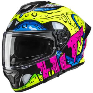 Casque intégral de moto HJC C71 Squeeze MC32H jaune-rose-bleu