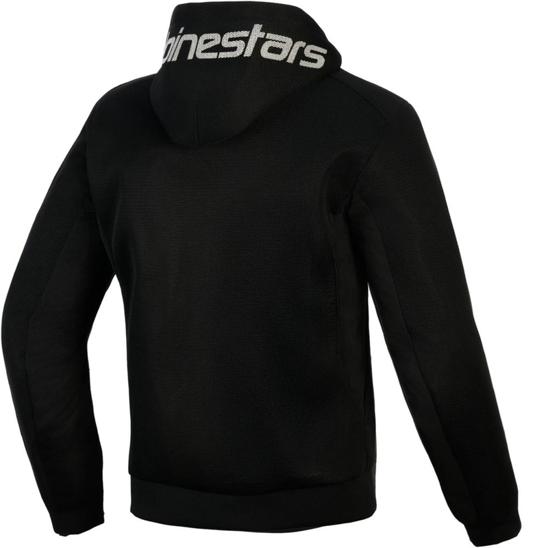 Sweat-shirt de moto Alpinestars Chrome Superairflow noir-gris foncé-blanc