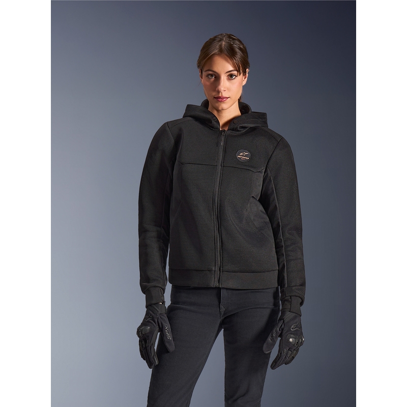 Blouson de moto Alpinestars Stella Chrome Superairflow pour femme, noir et cuivre