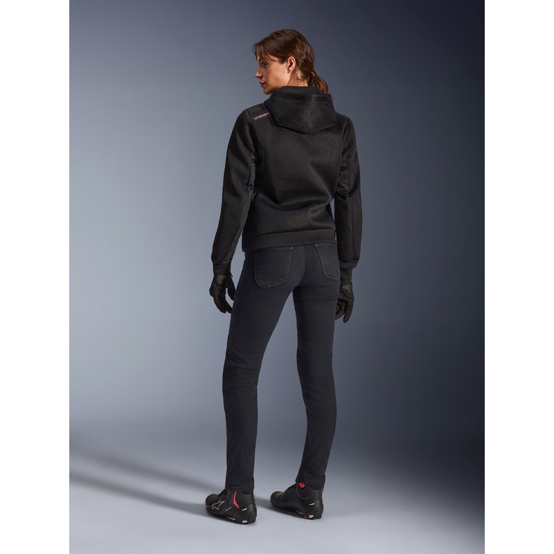 Blouson de moto Alpinestars Stella Chrome Superairflow pour femme, noir et cuivre
