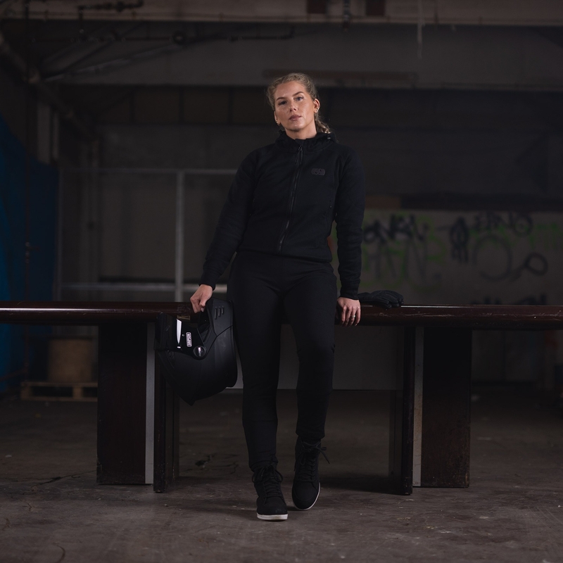 Veste de moto Oxford Armourlite AA Contour pour femme, noire