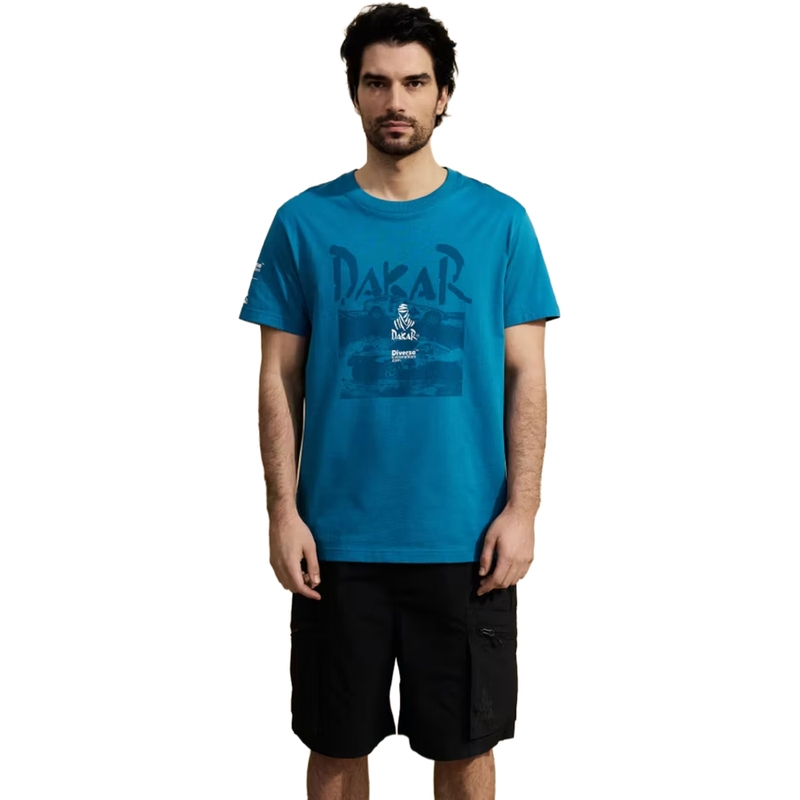T-shirt bleu Dakar Racing