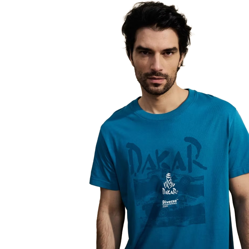 T-shirt bleu Dakar Racing