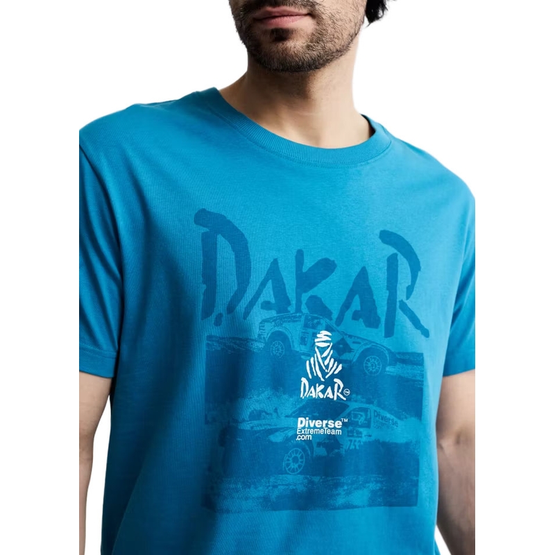 T-shirt bleu Dakar Racing
