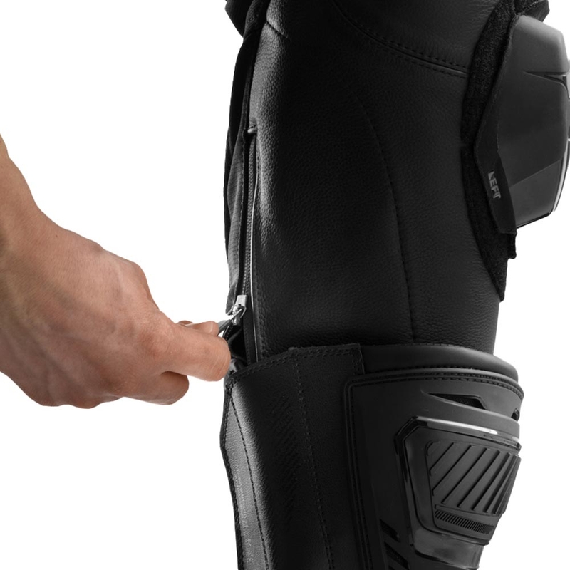 Pantalon de moto en cuir noir Rebelhorn Inferno