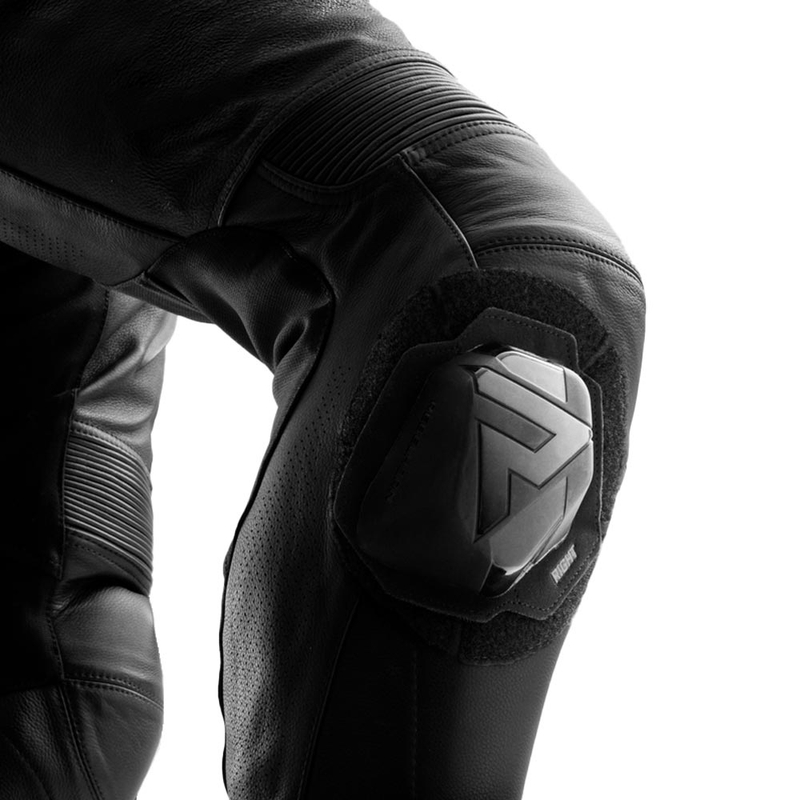 Pantalon de moto en cuir noir Rebelhorn Inferno