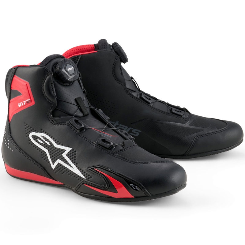 Bottes de moto Alpinestars Celer noires-rouges-blanches