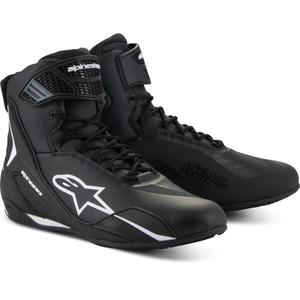 Bottes de moto Alpinestars Faster-4 noires et blanches