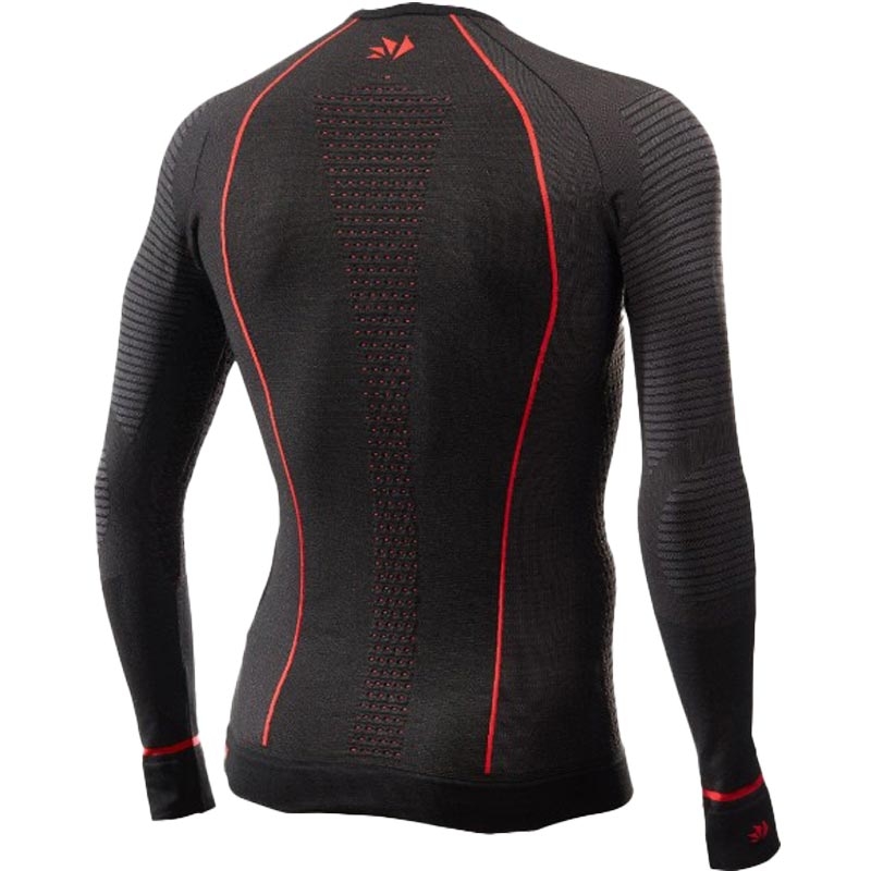 T-shirt fonctionnel à manches longues SIXS TS2W CU noir-rouge