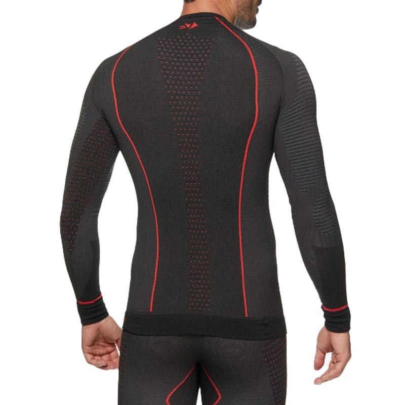 T-shirt fonctionnel à manches longues SIXS TS2W CU noir-rouge