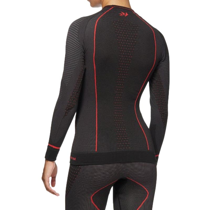 T-shirt fonctionnel à manches longues SIXS TS2W CU noir-rouge
