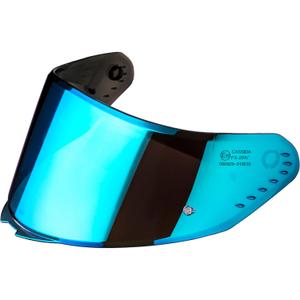 Visière pour casques Cassida AERO, pré-équipée pour Pinlock REVO miroir bleu.