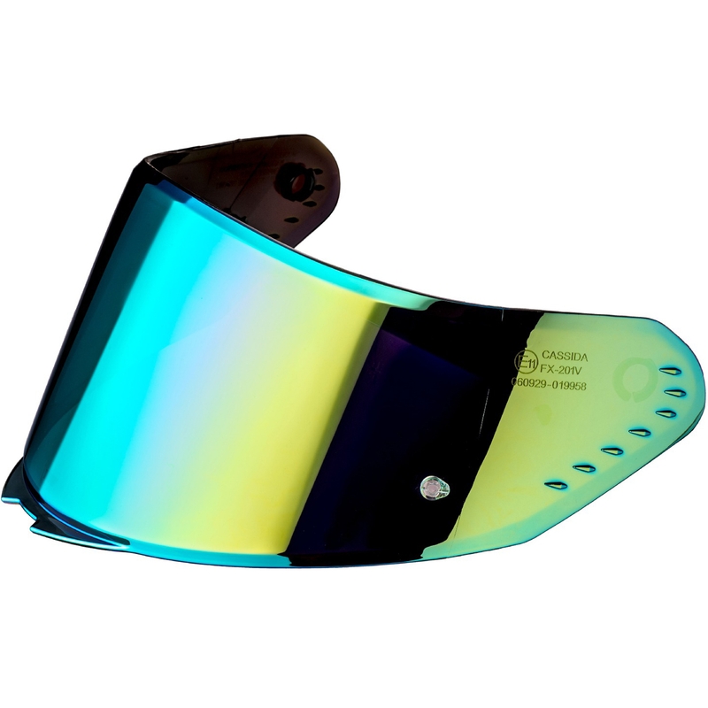 Visière pour casques Cassida AERO, pré-équipée pour Pinlock REVO Mirror Gold.