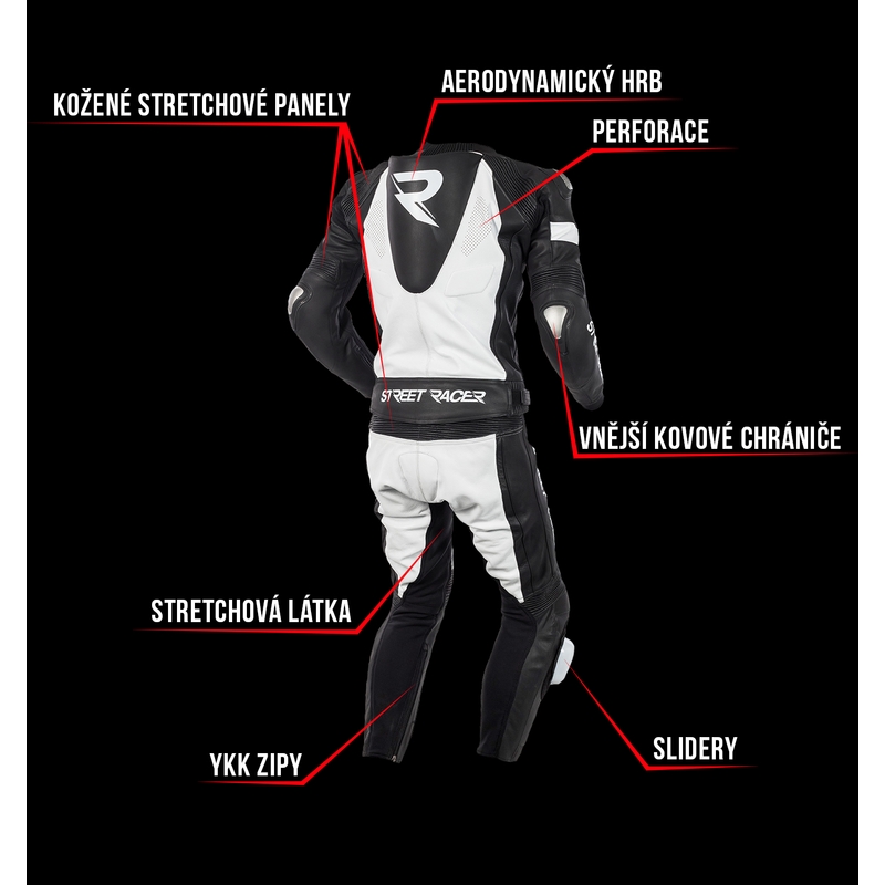 Salopette Street Racer Fasttrack noir et blanc pour hommes soldes