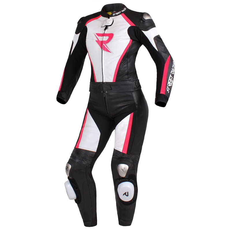 Combinaison pour femmes Street Racer Kiara noir-blanc-rose fluo soldes