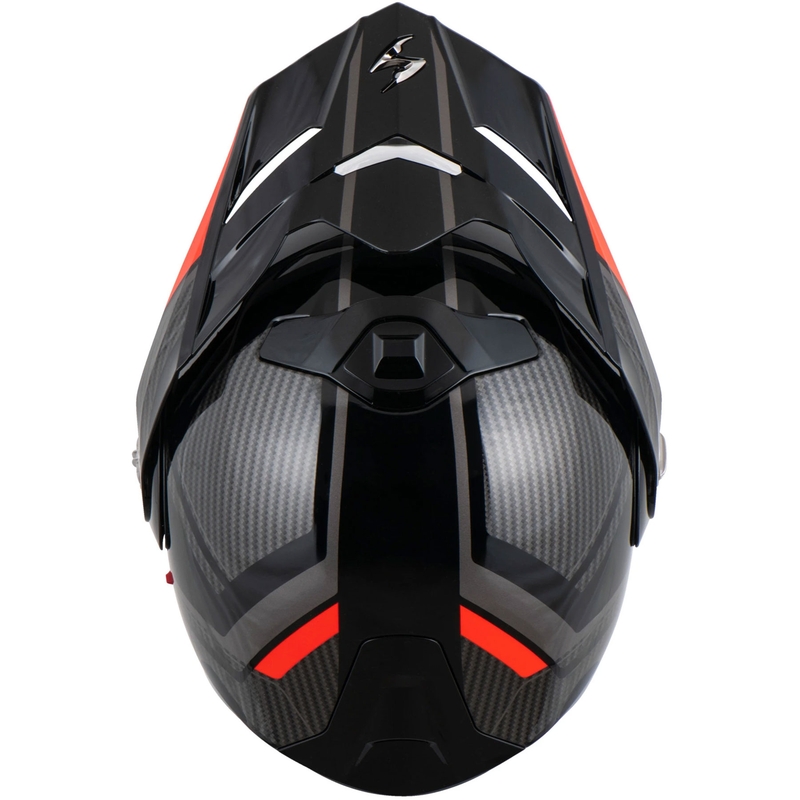 Casque de moto modulable Scorpion ADX-2 LEWIS noir et rouge