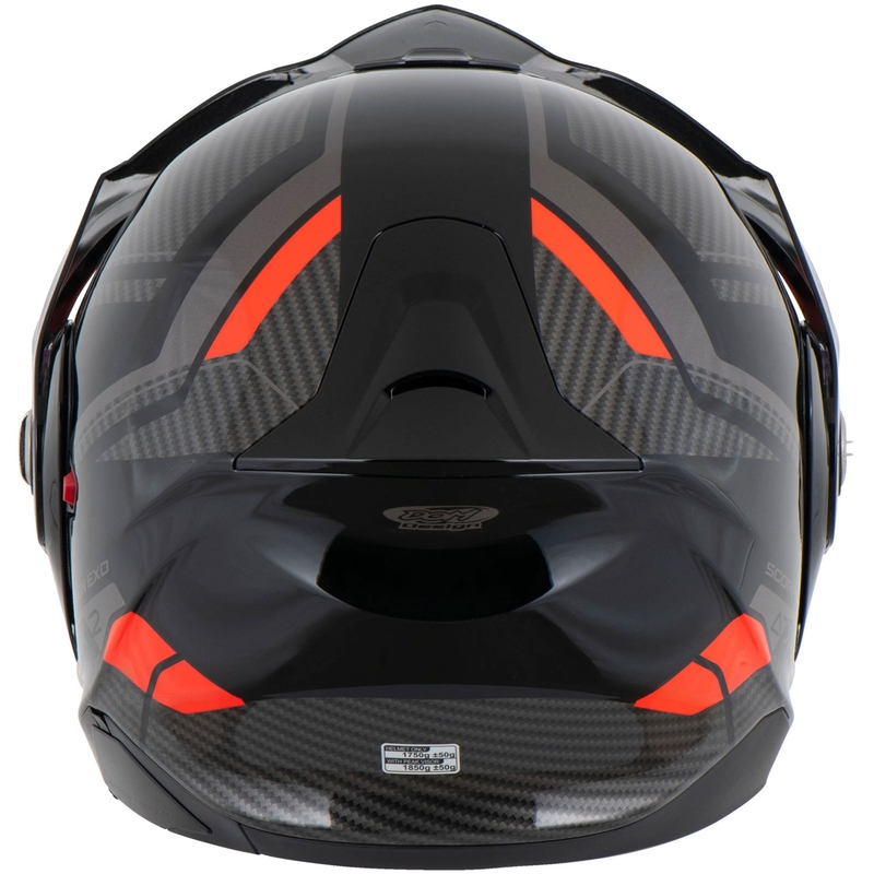 Casque de moto modulable Scorpion ADX-2 LEWIS noir et rouge