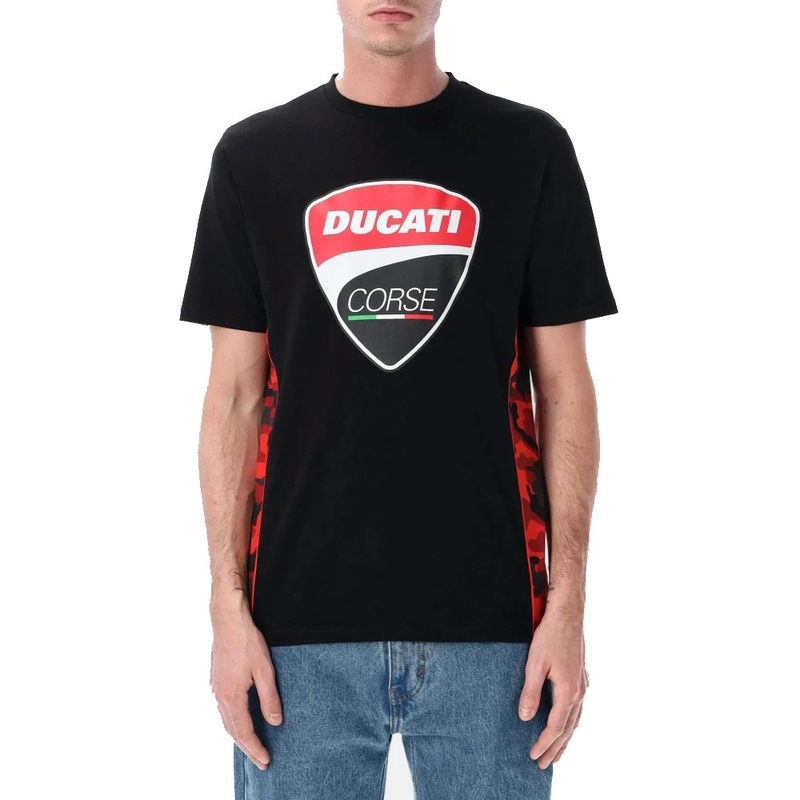 T-shirt noir Ducati Corse CAMU DETAILS