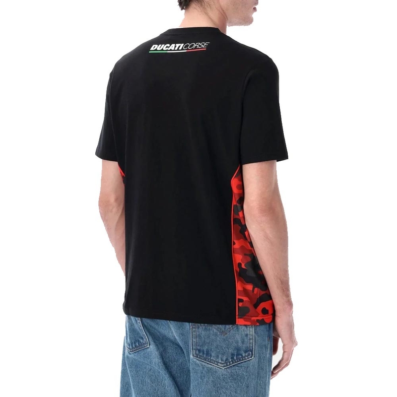 T-shirt noir Ducati Corse CAMU DETAILS
