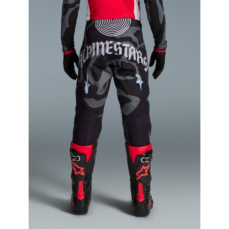 Pantalon de motocross Alpinestars Techstar édition limitée Beast Coast, gris-noir-orange
