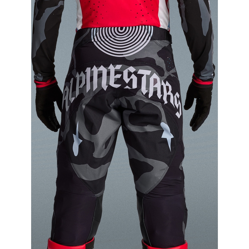 Pantalon de motocross Alpinestars Techstar édition limitée Beast Coast, gris-noir-orange
