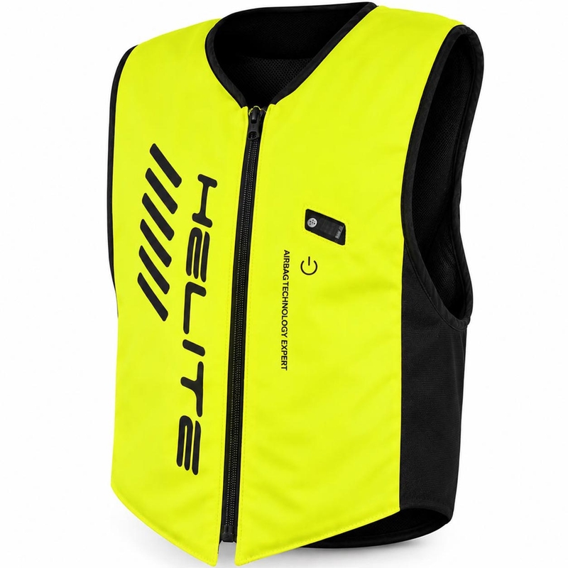 Gilet airbag Helite Double Turtle Hivis vert-jaune