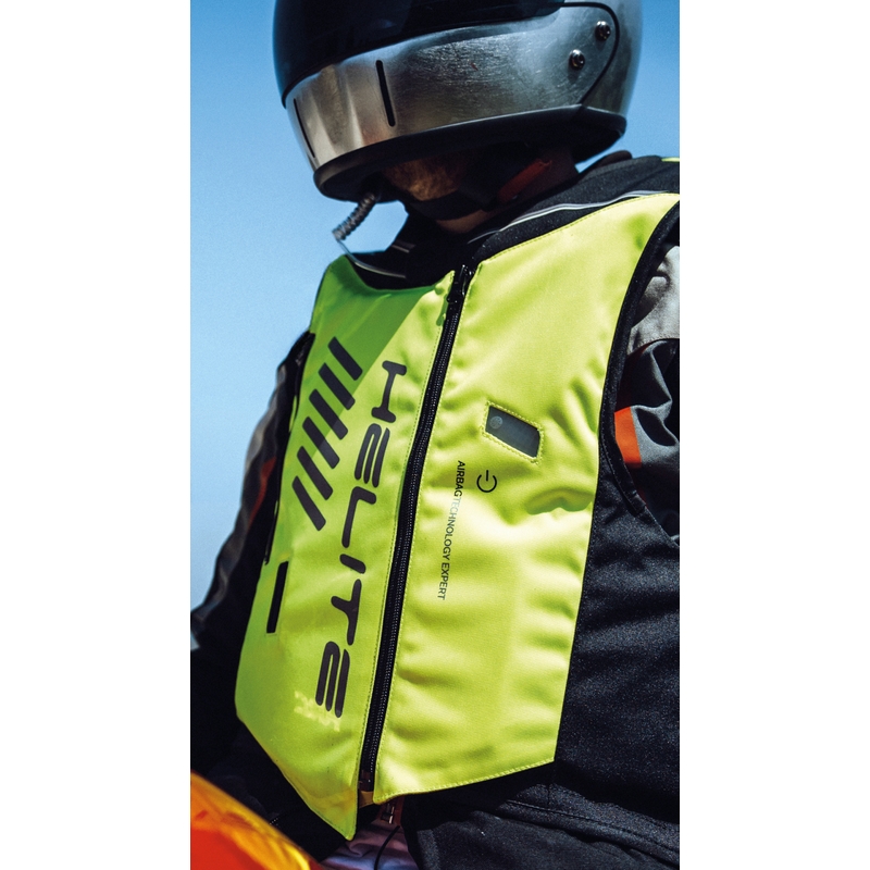 Gilet airbag Helite Double Turtle Hivis vert-jaune