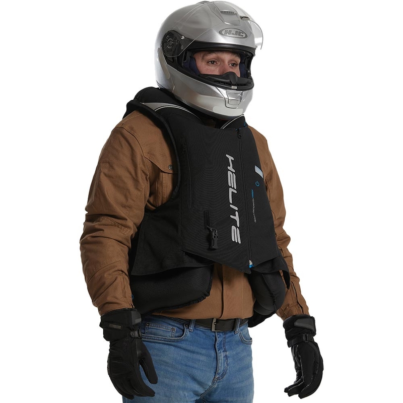 Gilet airbag Helite Double Turtle Hivis vert-jaune