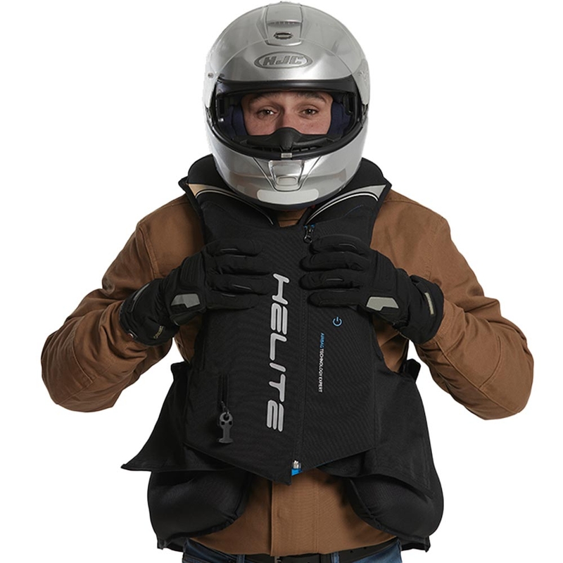 Gilet airbag Helite Double Turtle Hivis vert-jaune