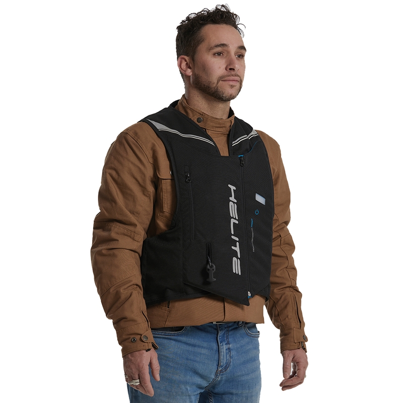 Gilet airbag Helite Double Turtle Hivis vert-jaune