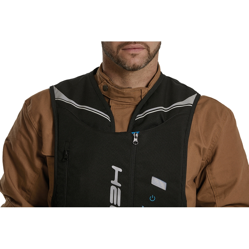 Gilet airbag Helite Double Turtle Hivis vert-jaune
