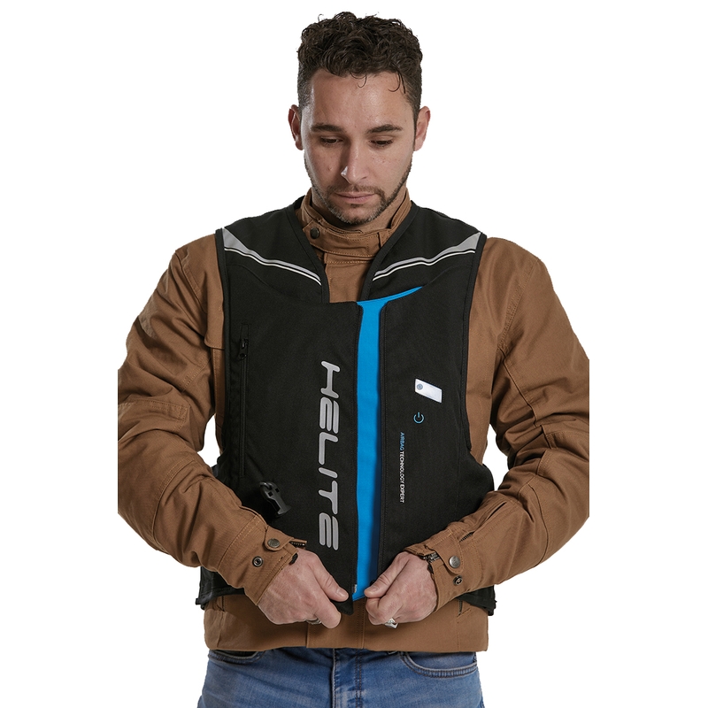 Gilet airbag Helite Double Turtle Hivis vert-jaune