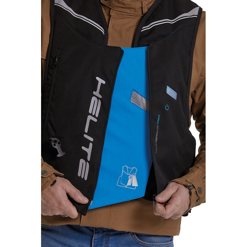 Gilet airbag Helite Double Turtle Hivis vert-jaune