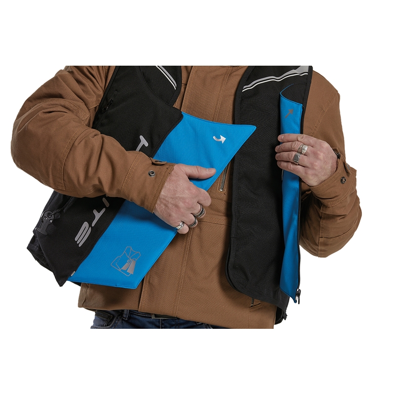 Gilet airbag Helite Double Turtle Hivis vert-jaune