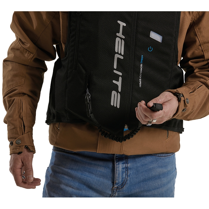 Gilet airbag Helite Double Turtle Hivis vert-jaune