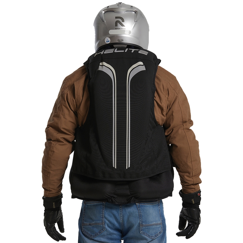 Gilet airbag Helite Double Turtle Hivis vert-jaune
