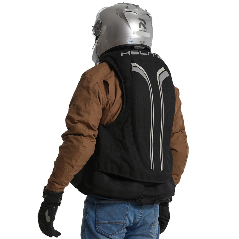 Gilet airbag Helite Double Turtle Hivis vert-jaune