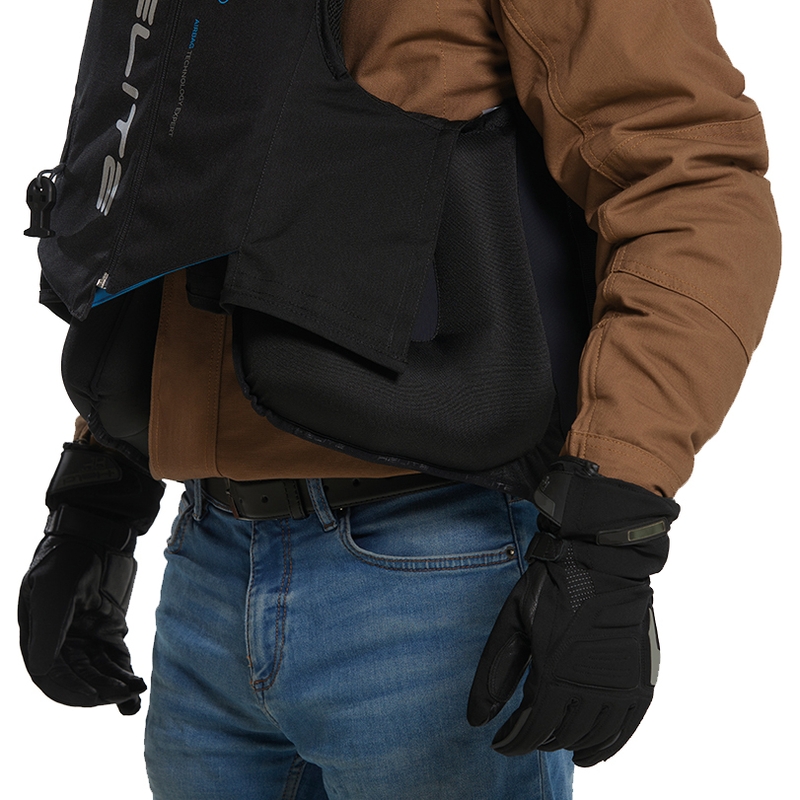 Gilet airbag Helite Double Turtle Hivis vert-jaune