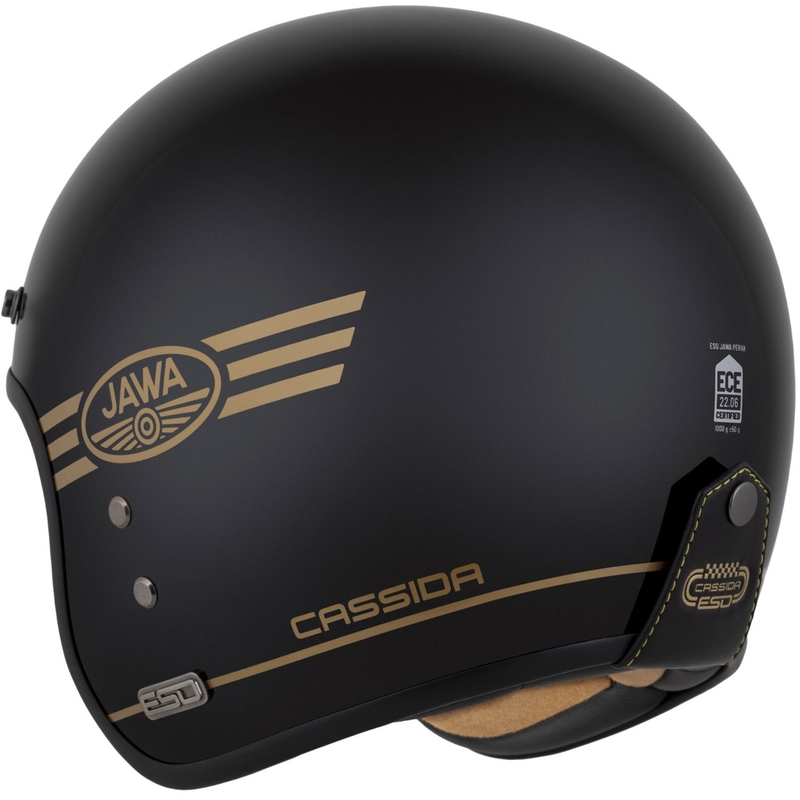 Cassida Eso Jawa Pérák casque ouvert noir perle or