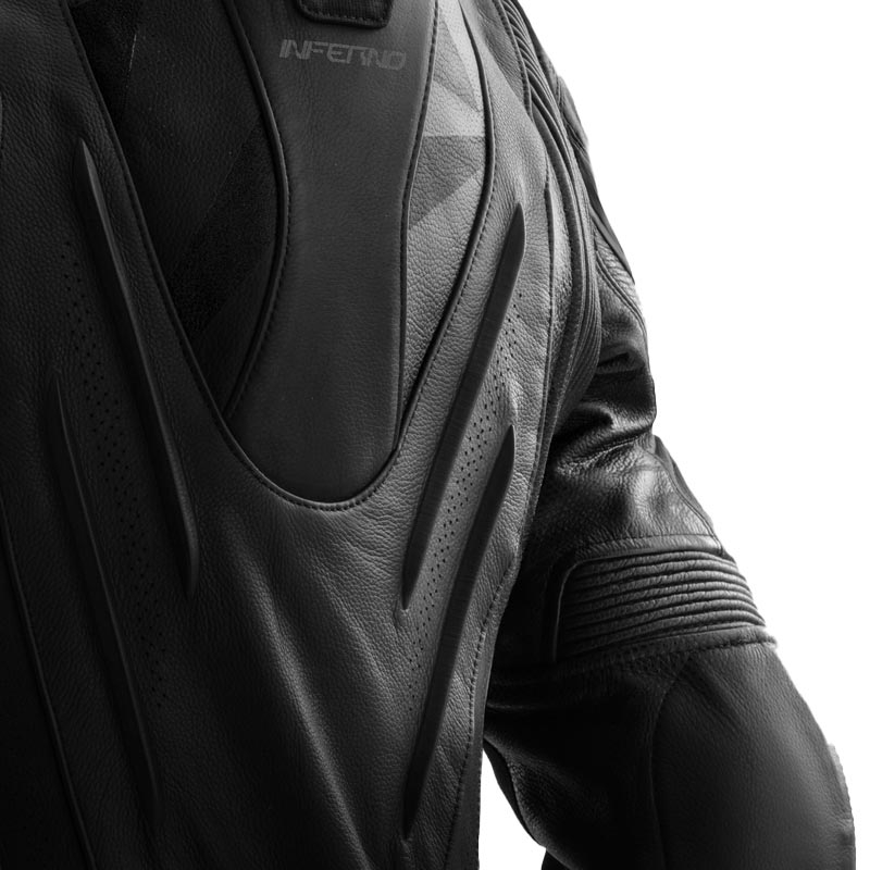 Blouson de moto en cuir Rebelhorn Inferno noir