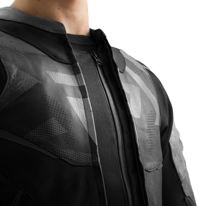 Blouson de moto en cuir Rebelhorn Inferno noir