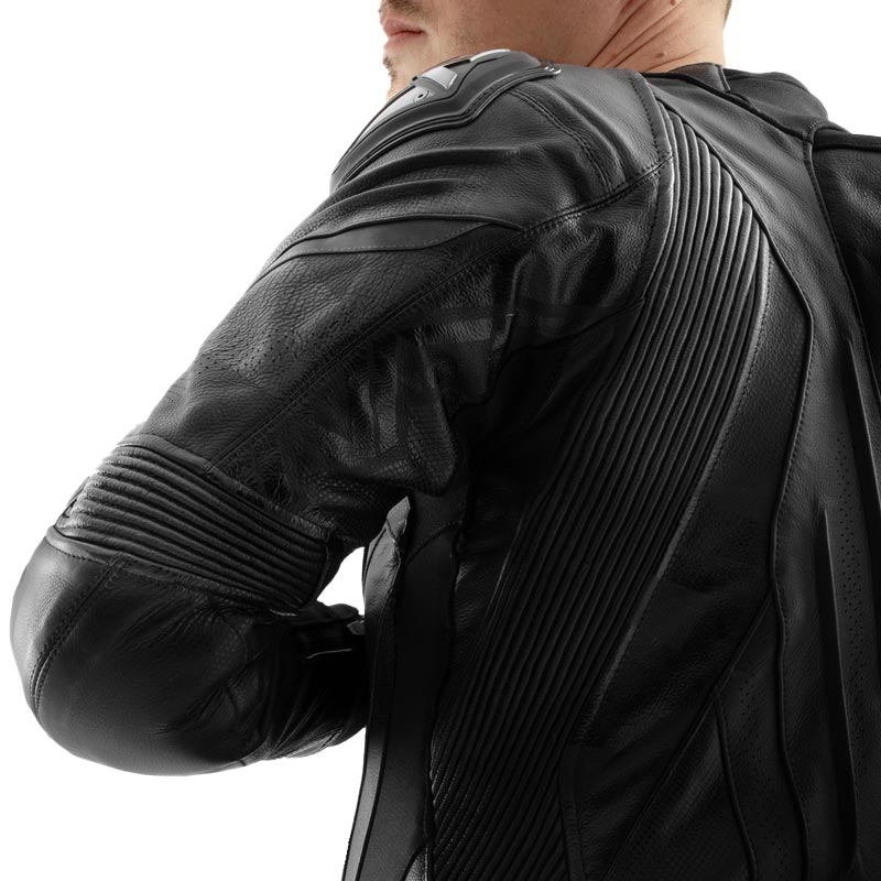 Blouson de moto en cuir Rebelhorn Inferno noir
