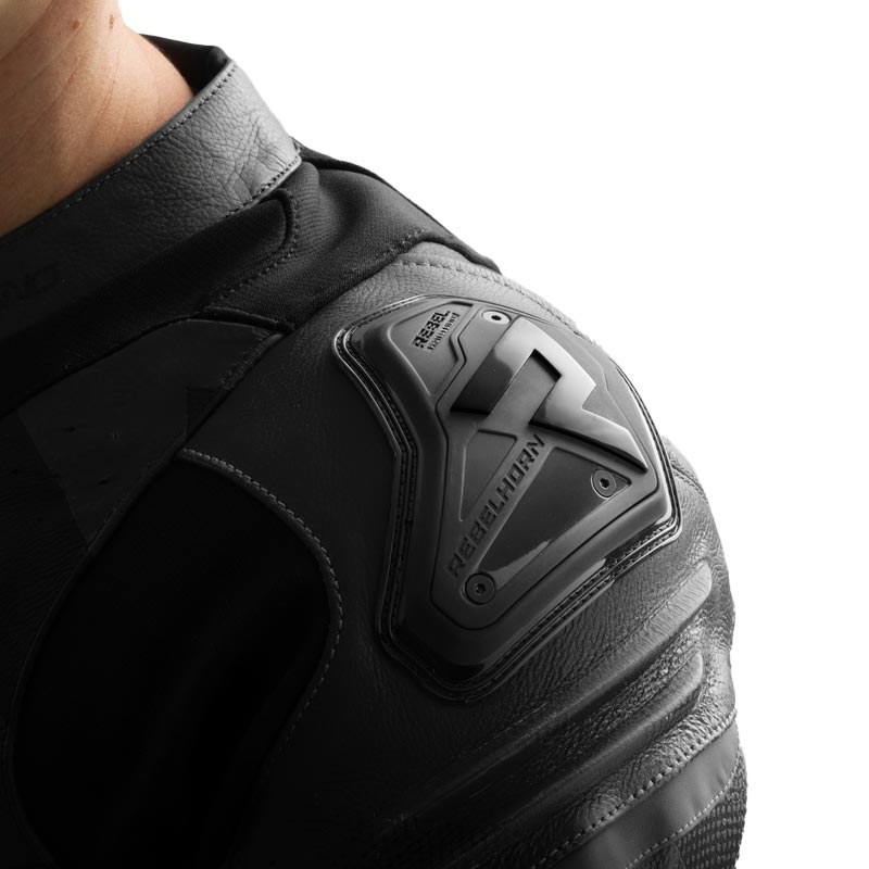 Blouson de moto en cuir Rebelhorn Inferno noir