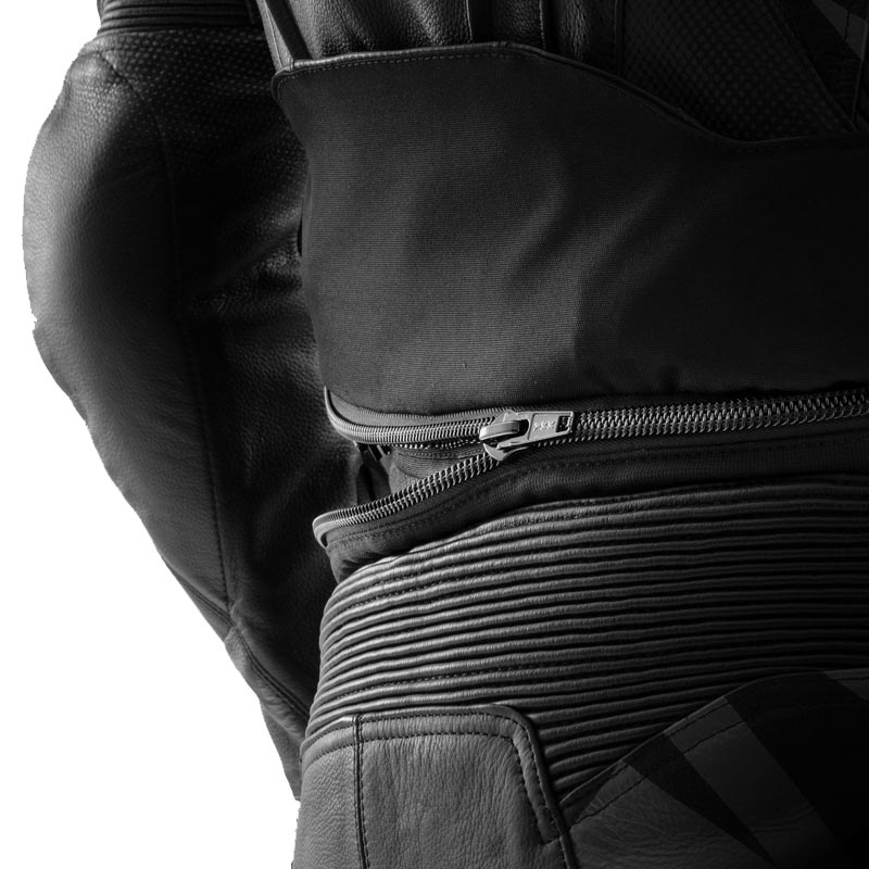 Blouson de moto en cuir Rebelhorn Inferno noir